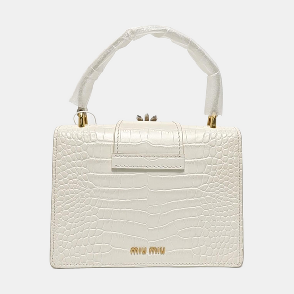 Miu Lady Calfskin White