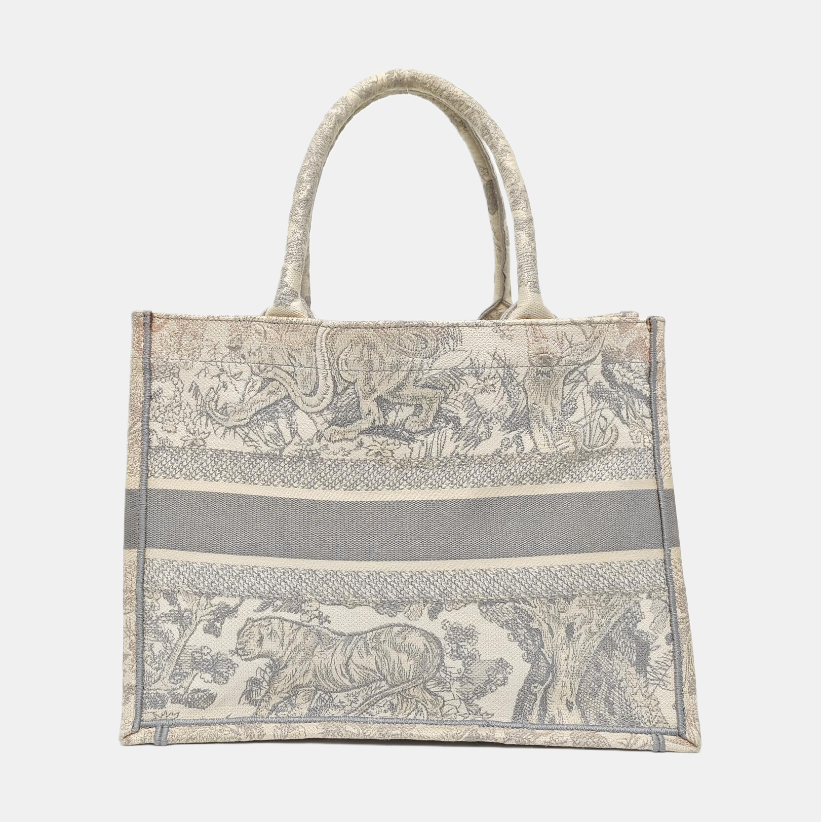 Book Tote Medium Fabric Gray