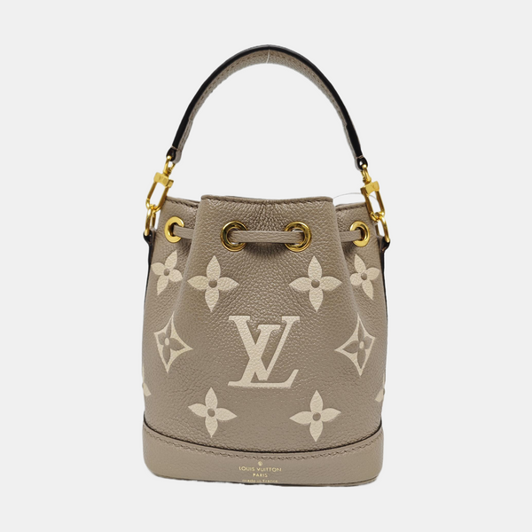 NOÉ Nano Monogram Calfskin Gray