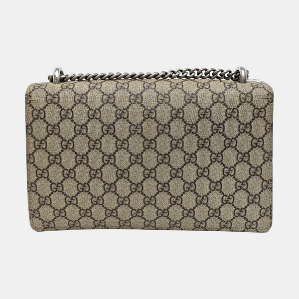 Dionysus Small Monogram Coated Canvas Beige