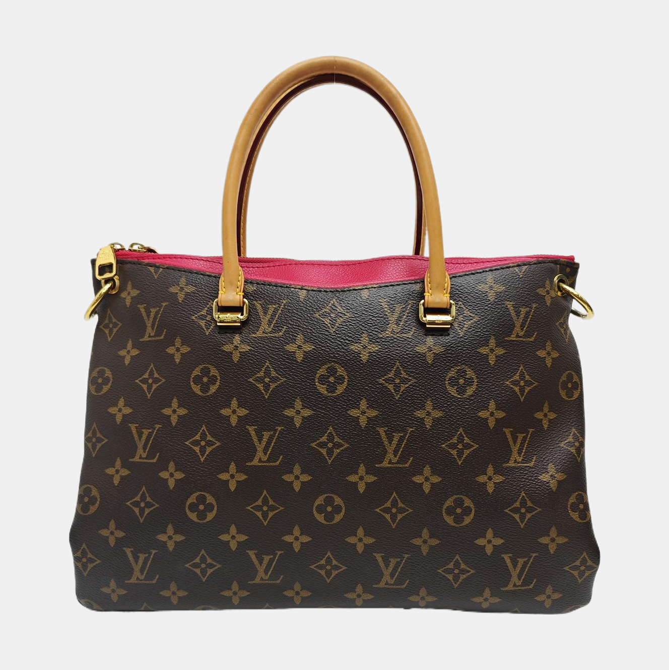 PALLAS MM Monogram Coated Canvas Brown