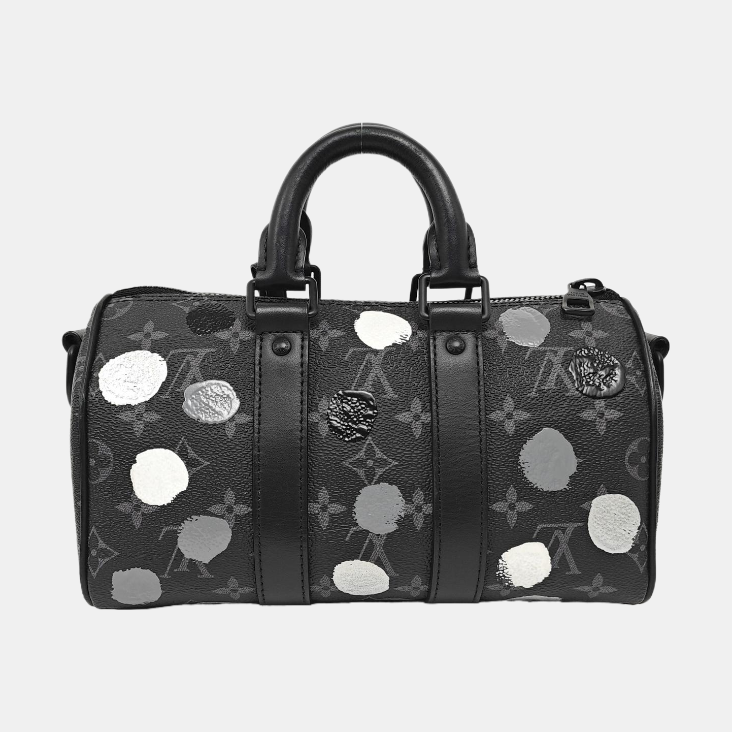 KEEPALL Monogram Coated Canvas Black