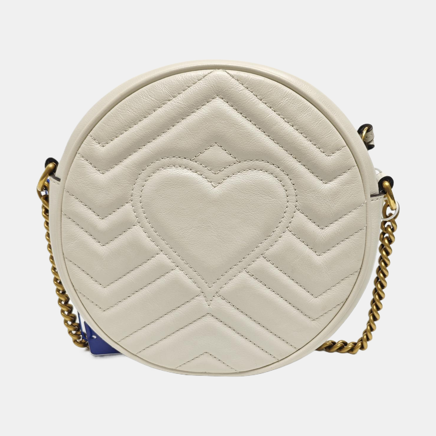 GG Marmont Mini Quilted Calfskin White