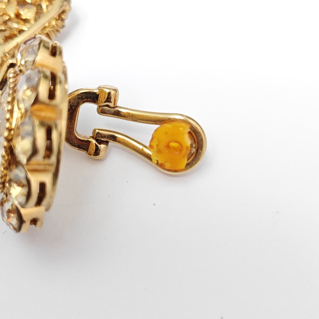 Metal Gold Clip On Earrings