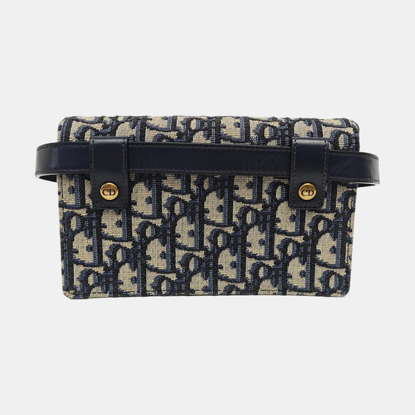 Saddle Mini Oblique Canvas Blue
