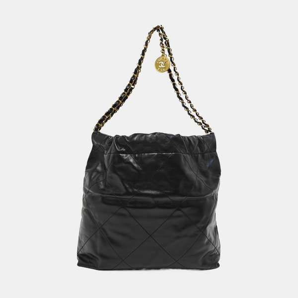 CHANEL 22 Small Quilted Calfskin Black