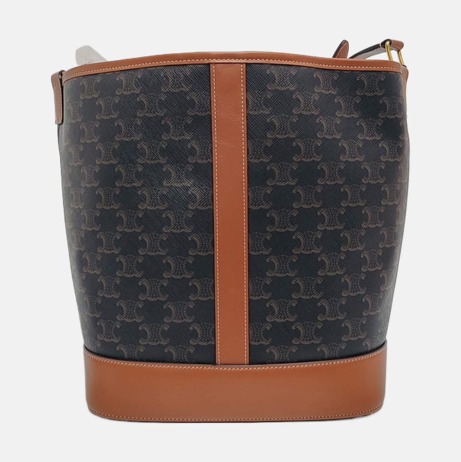 Authenticated pre-owned  TRIOMPHE CANVAS Medium Coated Canvas Yellow - Bucket Bag at Looply
