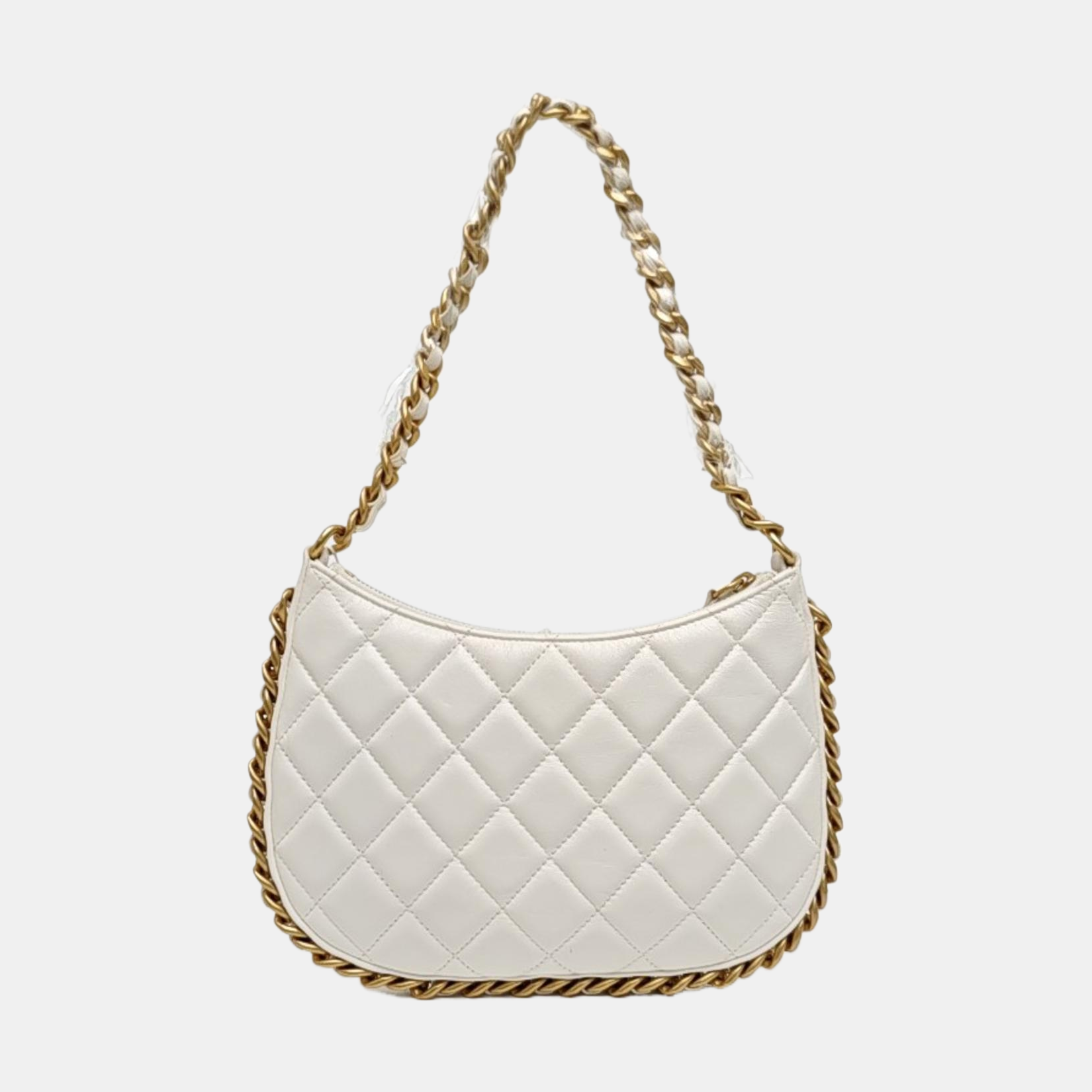 HOBO Small Quilted Lambskin White