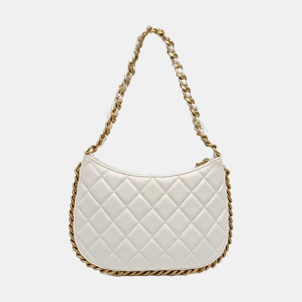 HOBO Small Quilted Lambskin White
