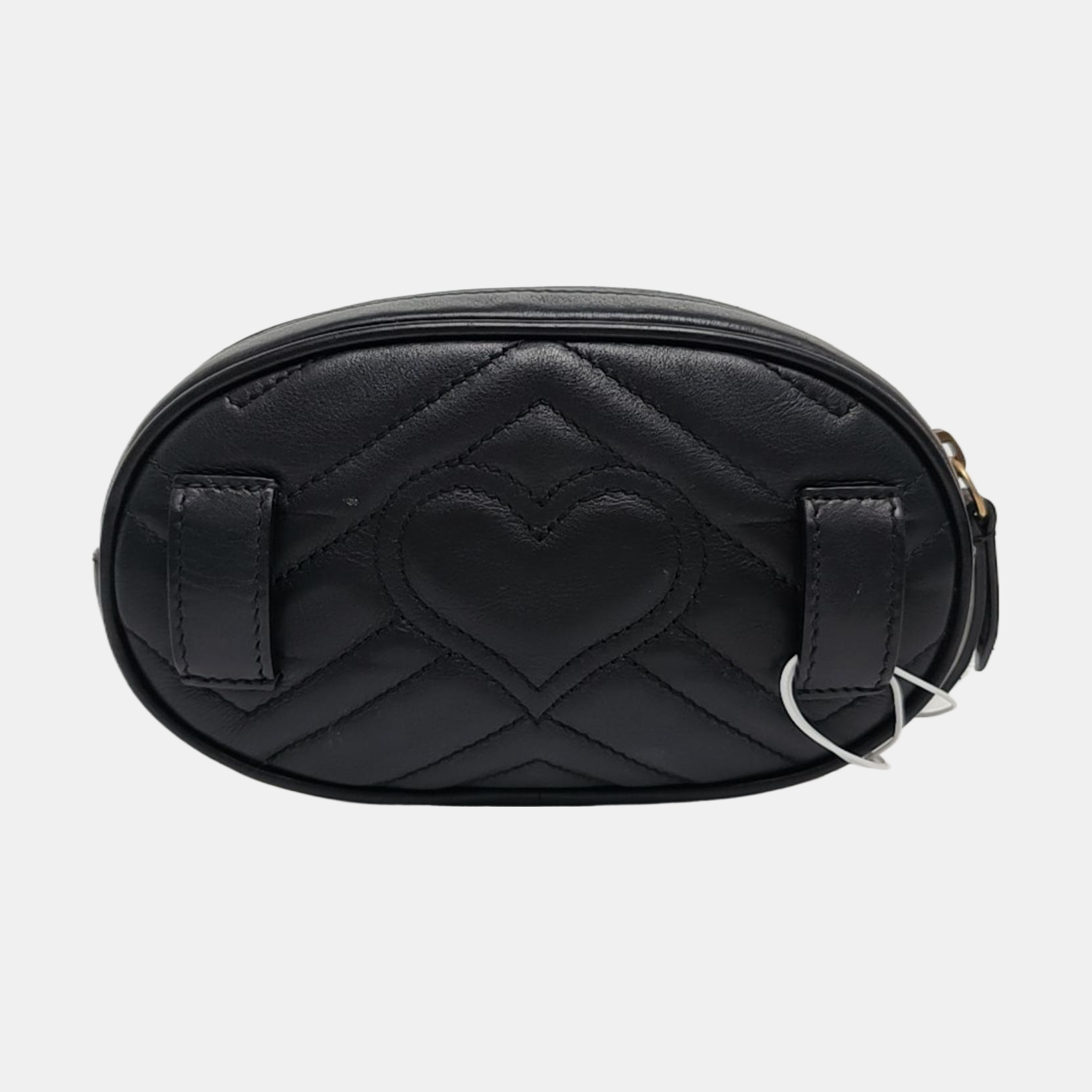 GG Marmont Piel de becerro matelassé negra