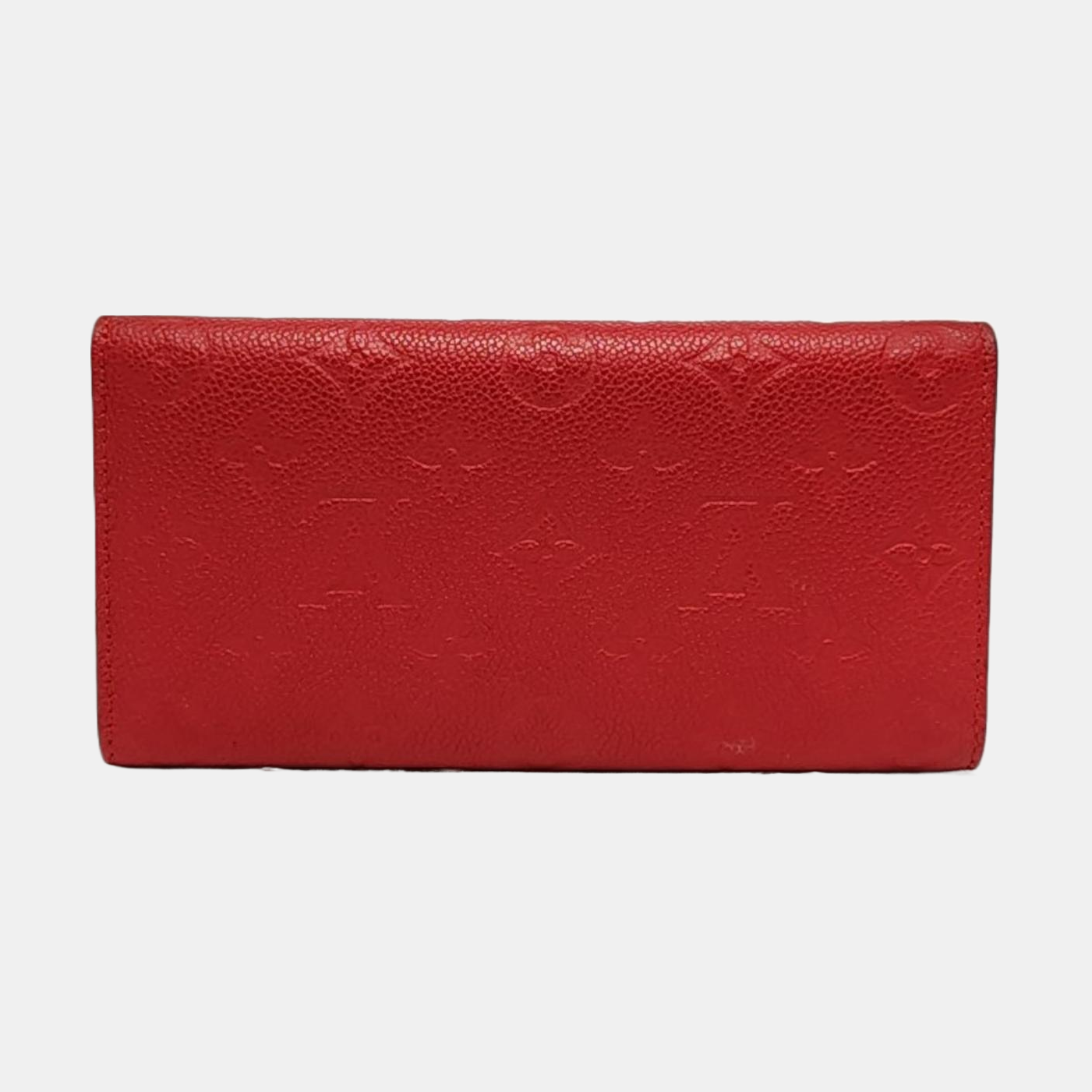 CURIEUSE Monogram Calfskin Red Wallet