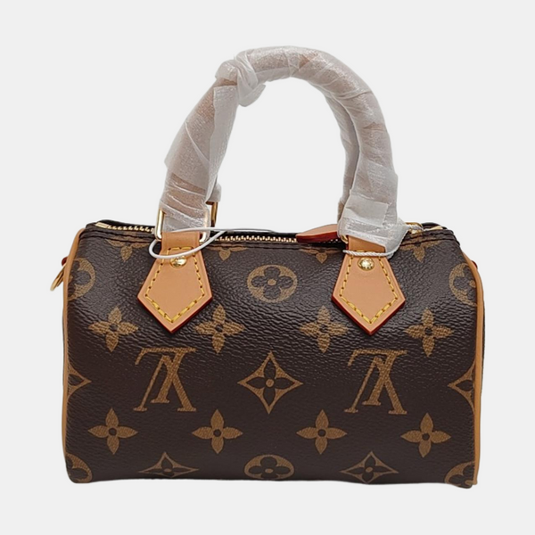 SPEEDY Nano Monogram Coated Canvas Brown