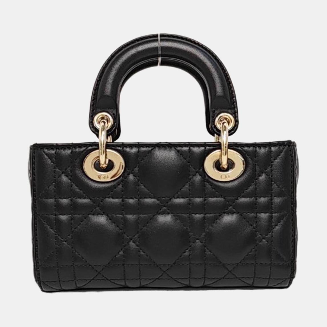 Lady Dior Mini Cannage Calfskin Black
