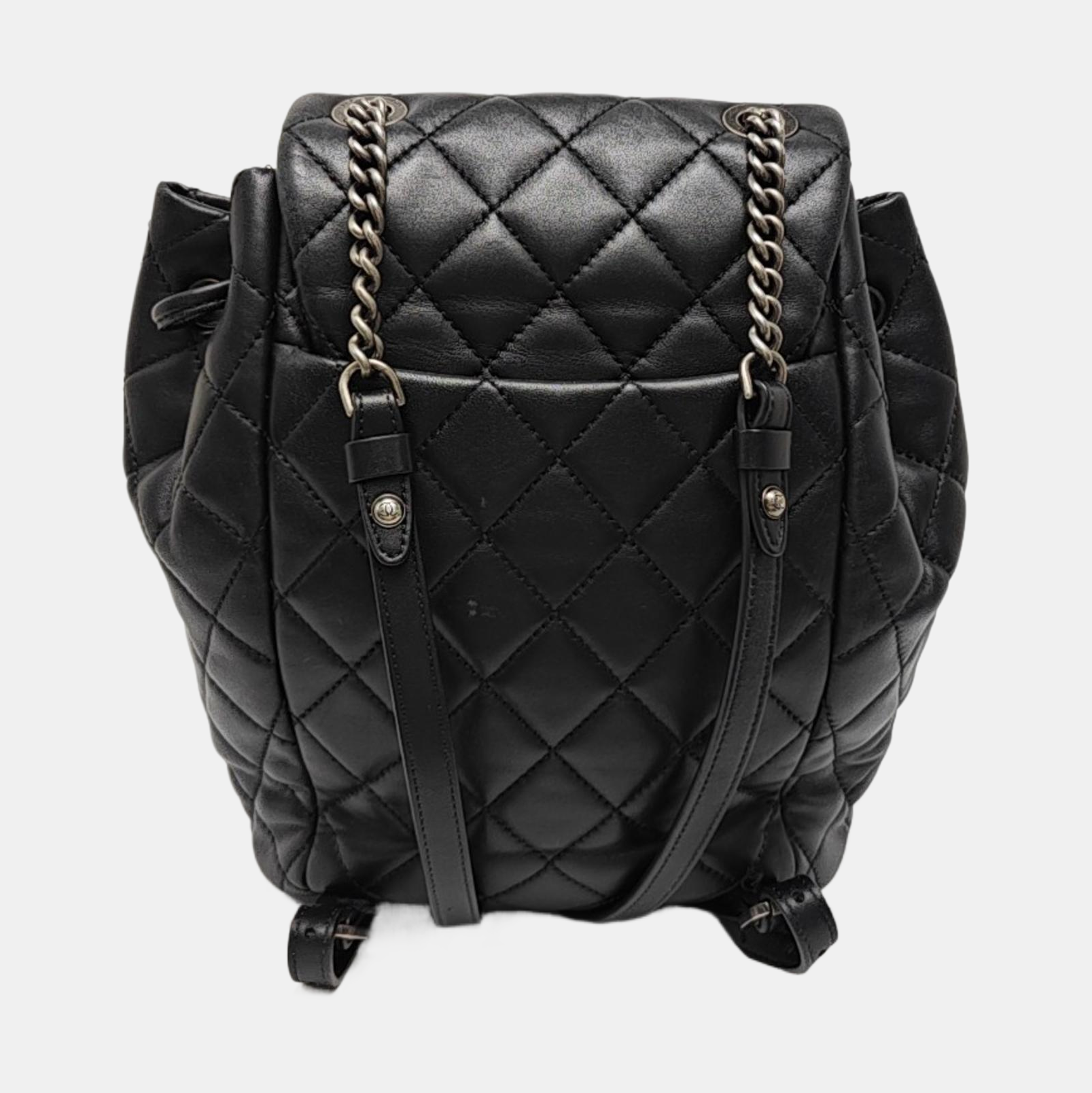 Quilted Lambskin Backpack Black