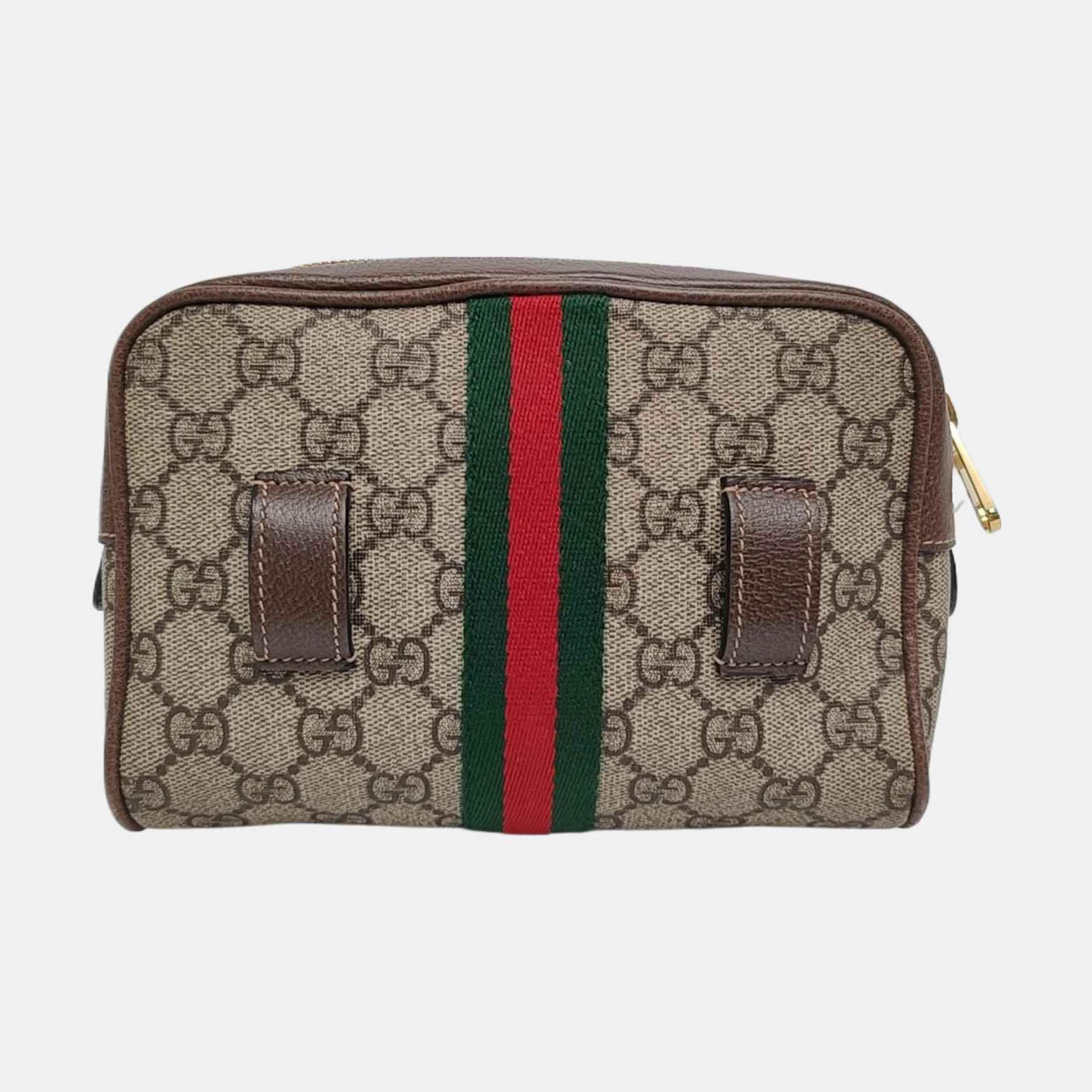 Ophidia Small Monogram Coated Canvas Beige