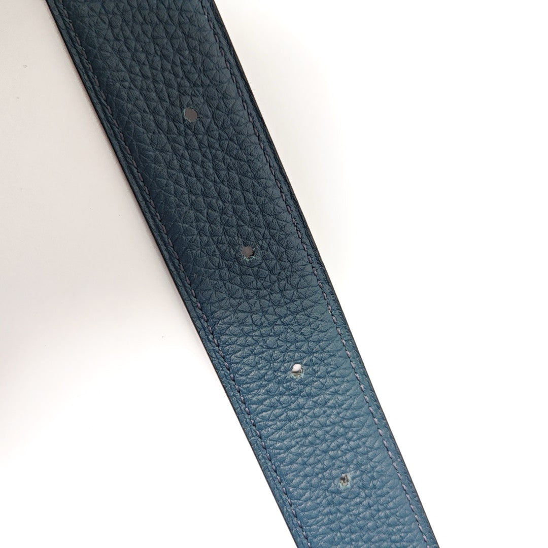 Leather Belt Blue