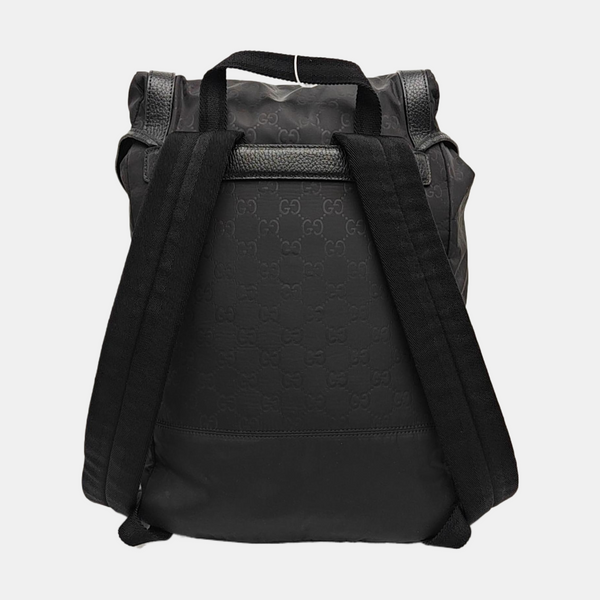Monogram Nylon Backpack Black