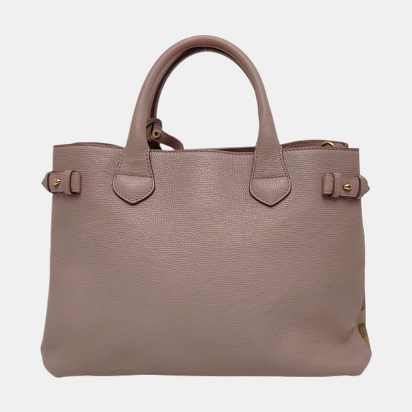The Banner Medium Calfskin Pink