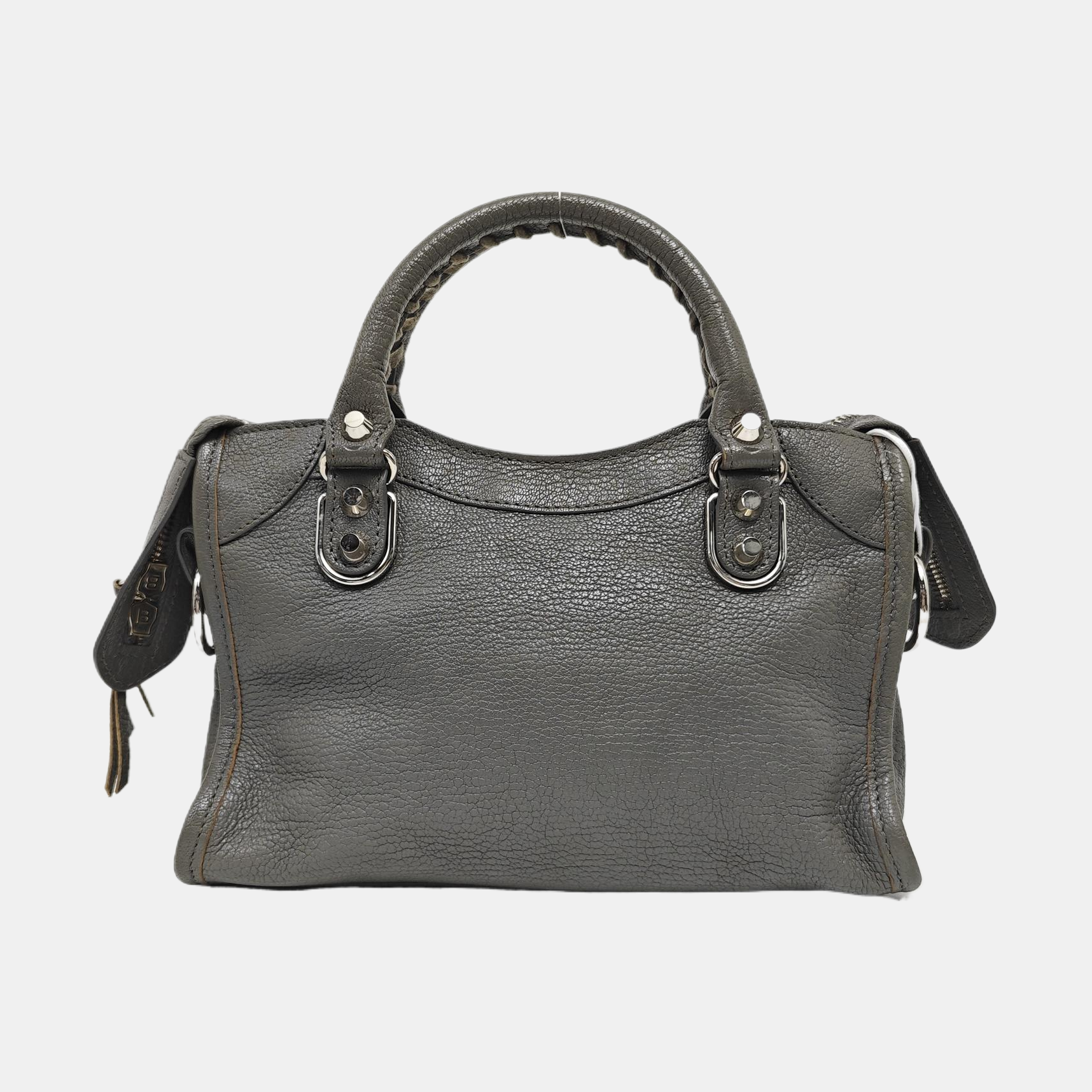 Classic Metallic Edge City Mini Lambskin Gray