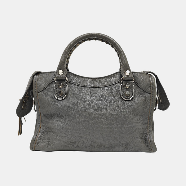 Classic Metallic Edge City Mini Lambskin Gray
