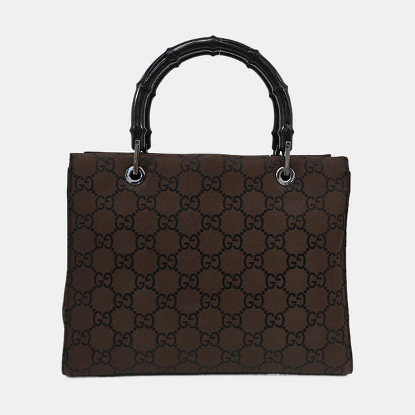 Bamboo 1947 Medium Monogram Fabric Brown