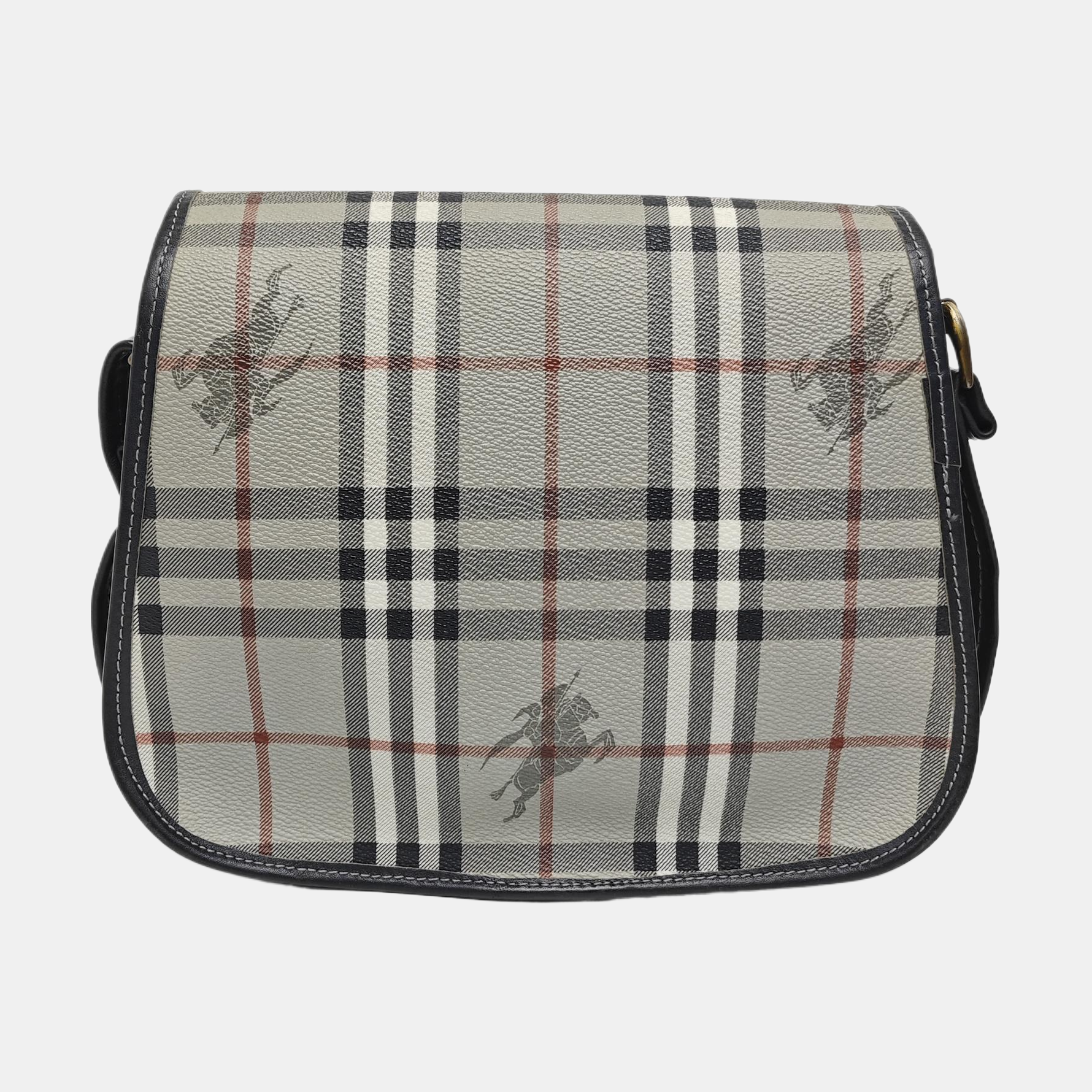 Coated Canvas Shoulder Bag Gray