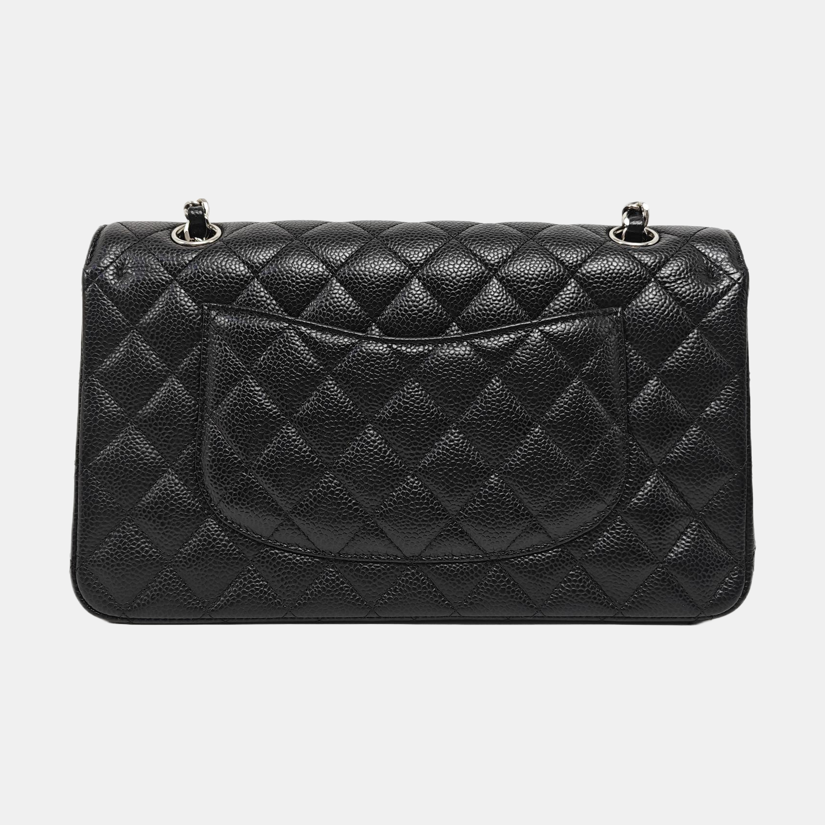 CLASSIC FLAP Small Quilted Grained Calfskin Black