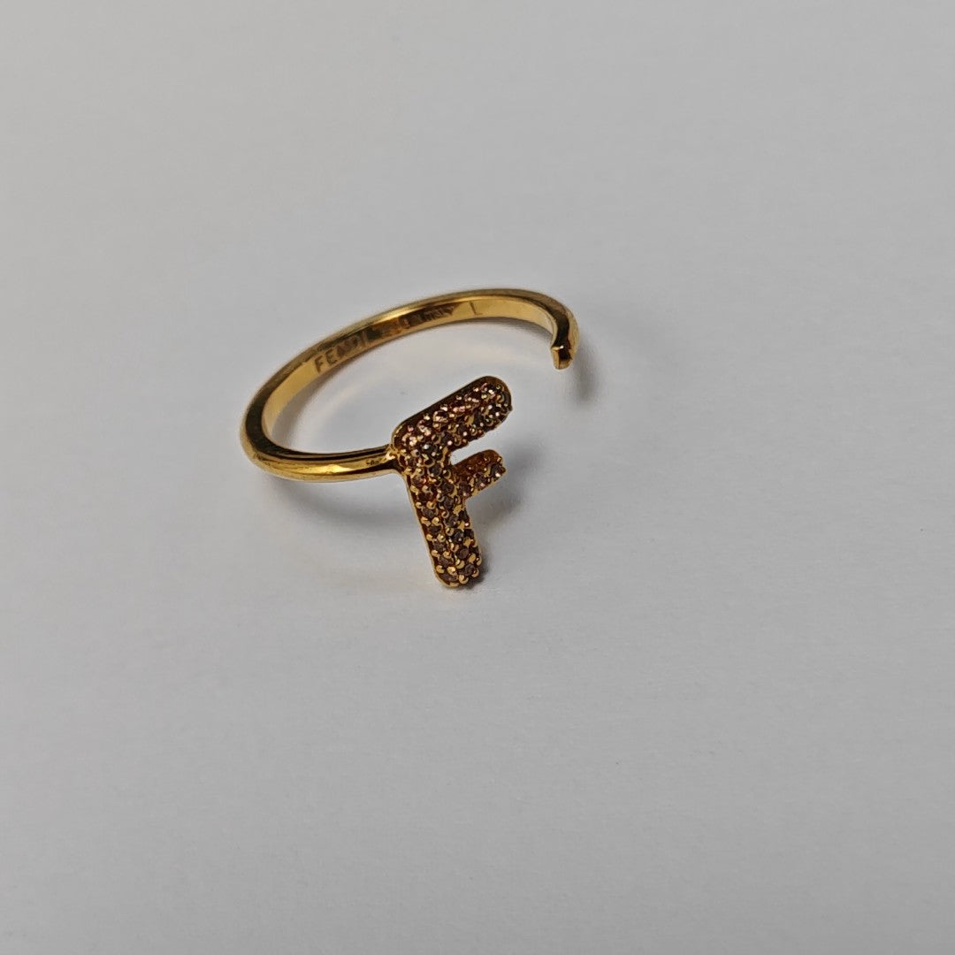 F Is Metal Gold Ring EU 57