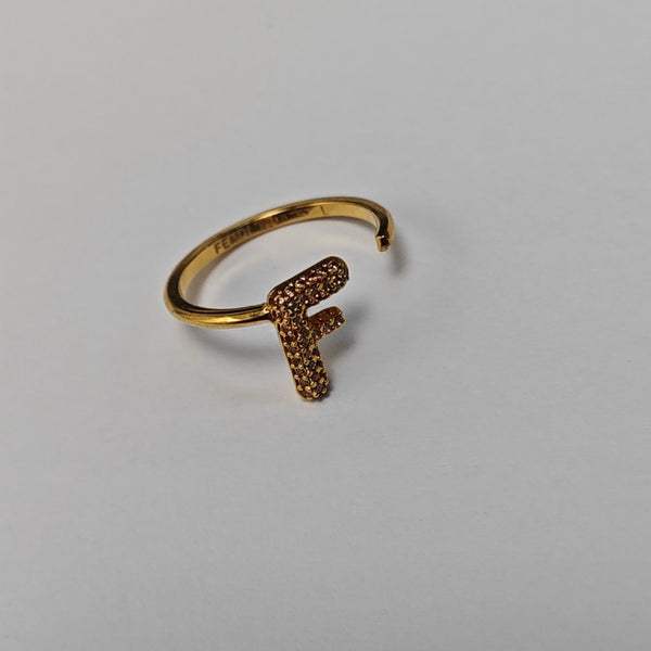 F Is Metal Gold Ring EU 57