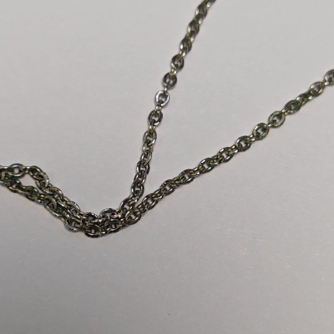 Dior Oblique Metal Silver Necklace