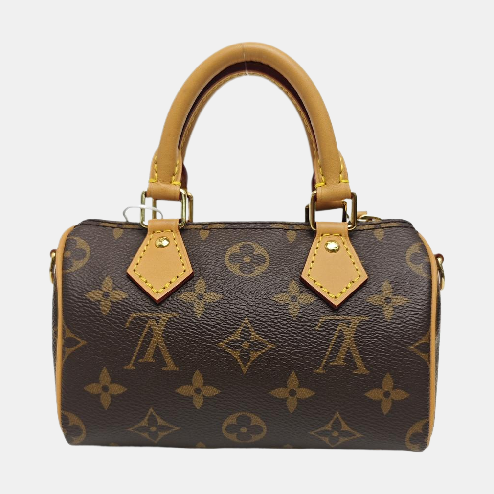 SPEEDY Nano Monogram Coated Canvas Brown