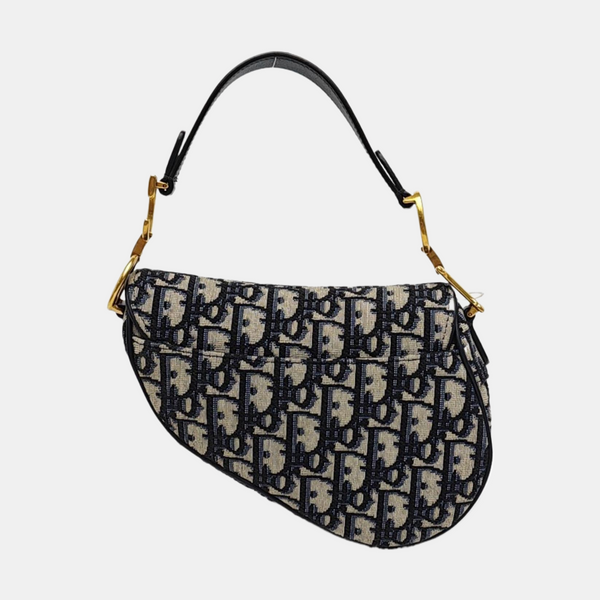 Saddle Mini Oblique Canvas Blue