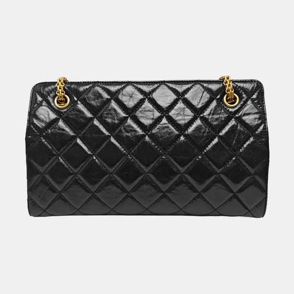 Quilted Calfskin Shoulder Bag Black