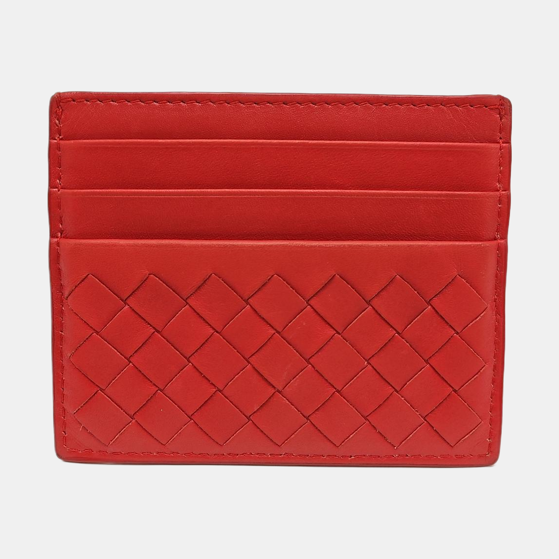 Calfskin Card Holder Red
