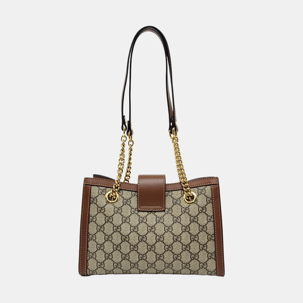 Padlock Small Monogram Coated Canvas Beige