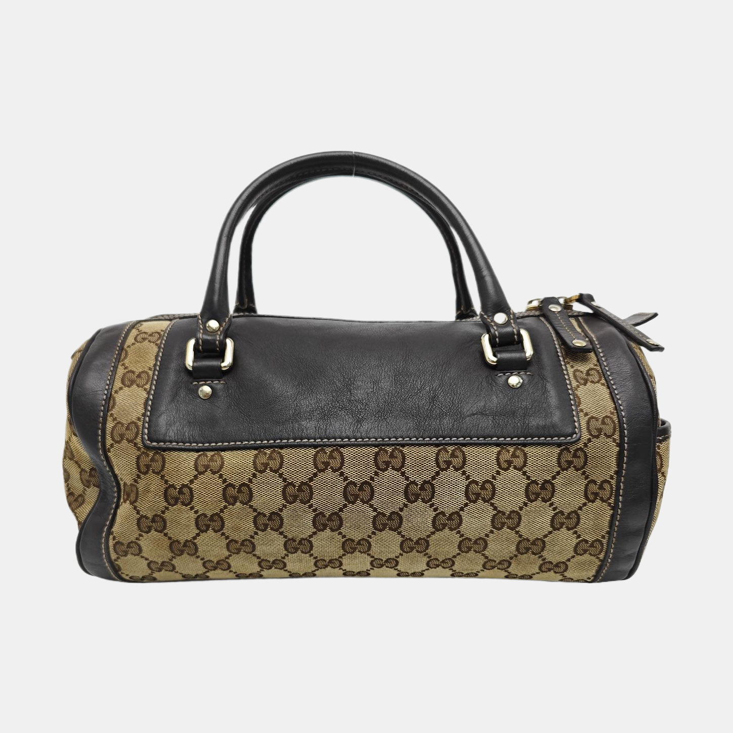 Monogram Canvas Top Handle Bag Brown