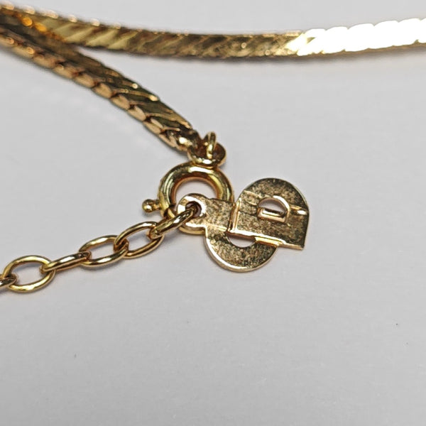 Twist Round Metal Gold Necklace