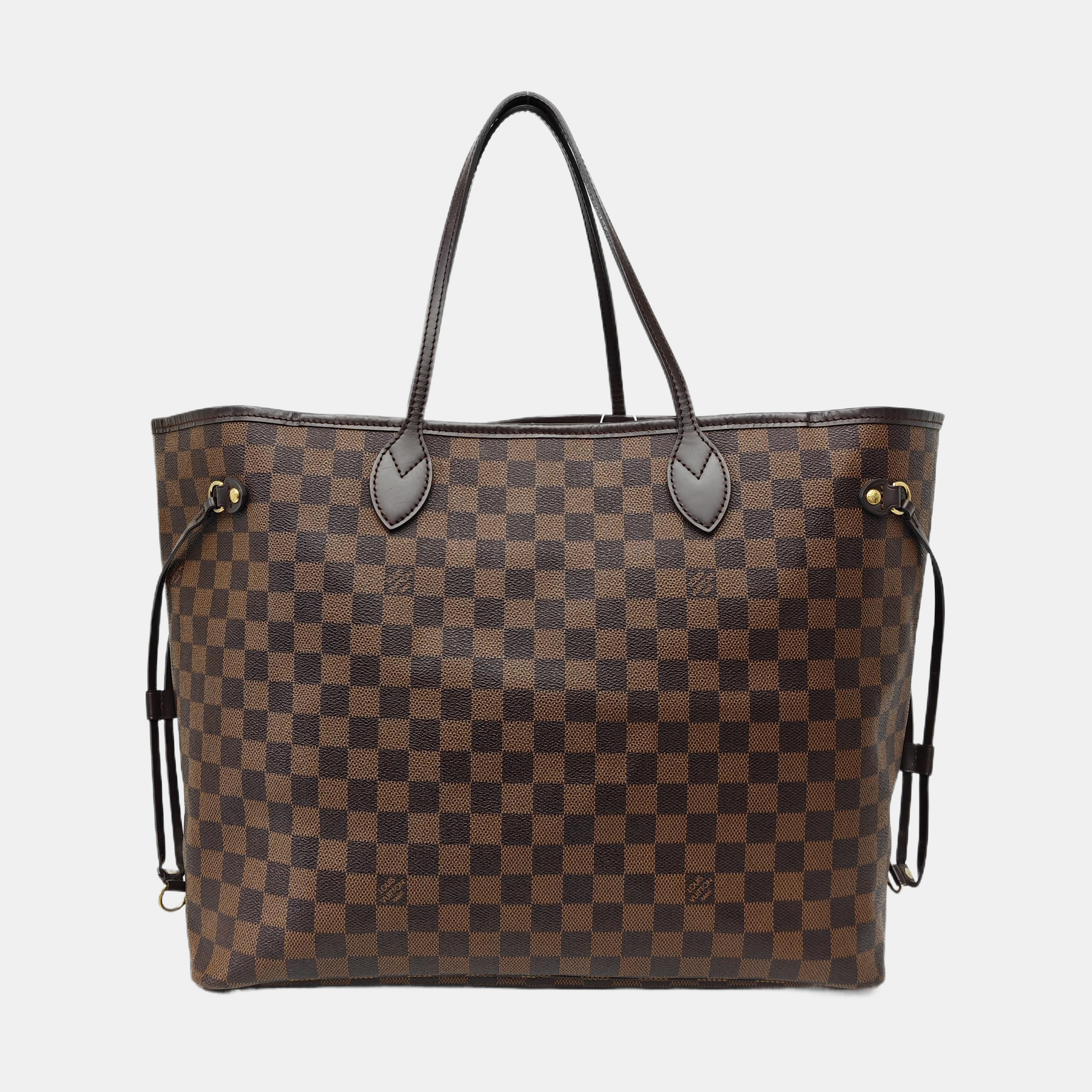 NEVERFULL GM Damier Ebene Coated Canvas Brown