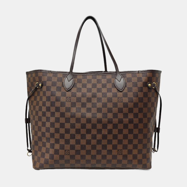 NEVERFULL GM Damier Ebene Coated Canvas Brown