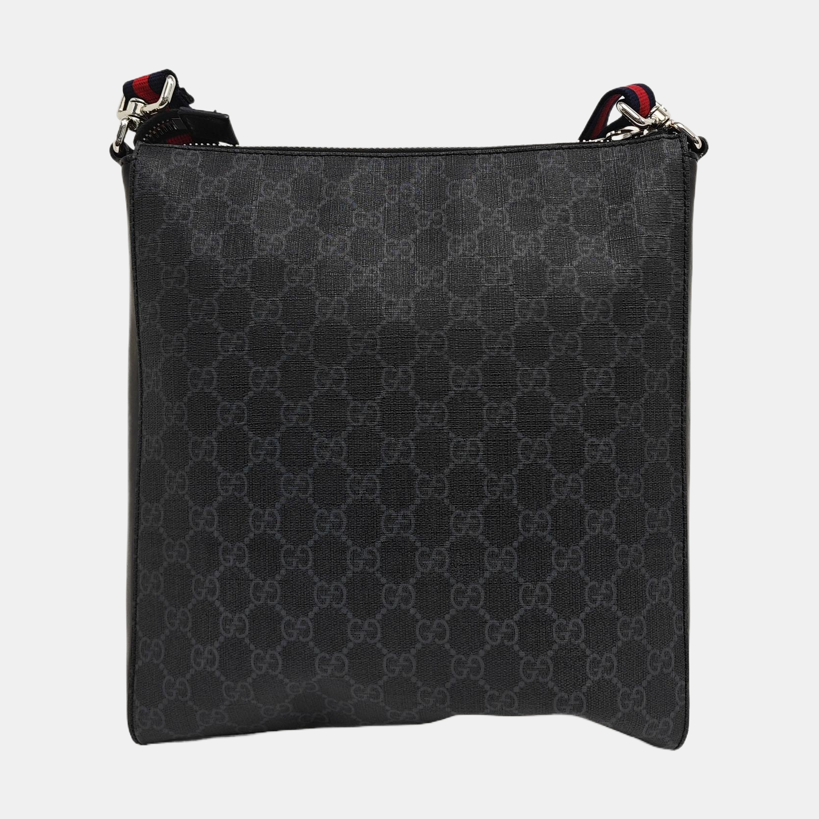 Monogram Coated Canvas Shoulder Bag Black
