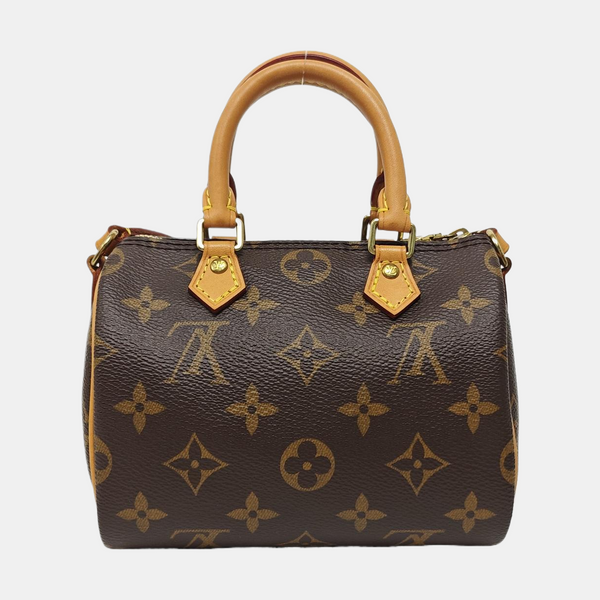 SPEEDY Nano Monogram Coated Canvas Brown