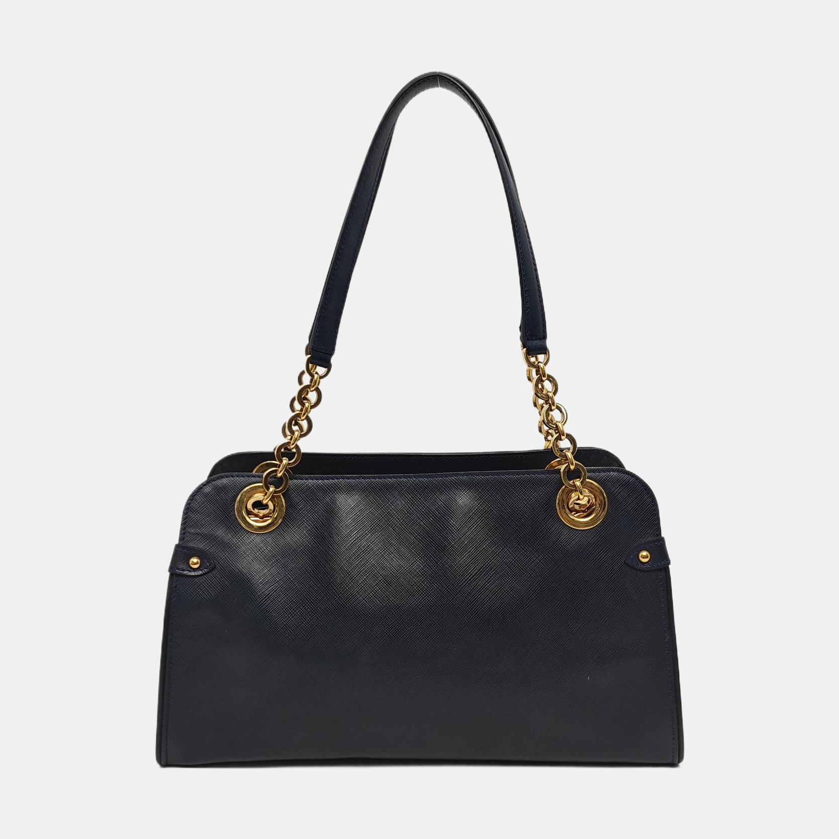 Calfskin Top Handle Bag Blue