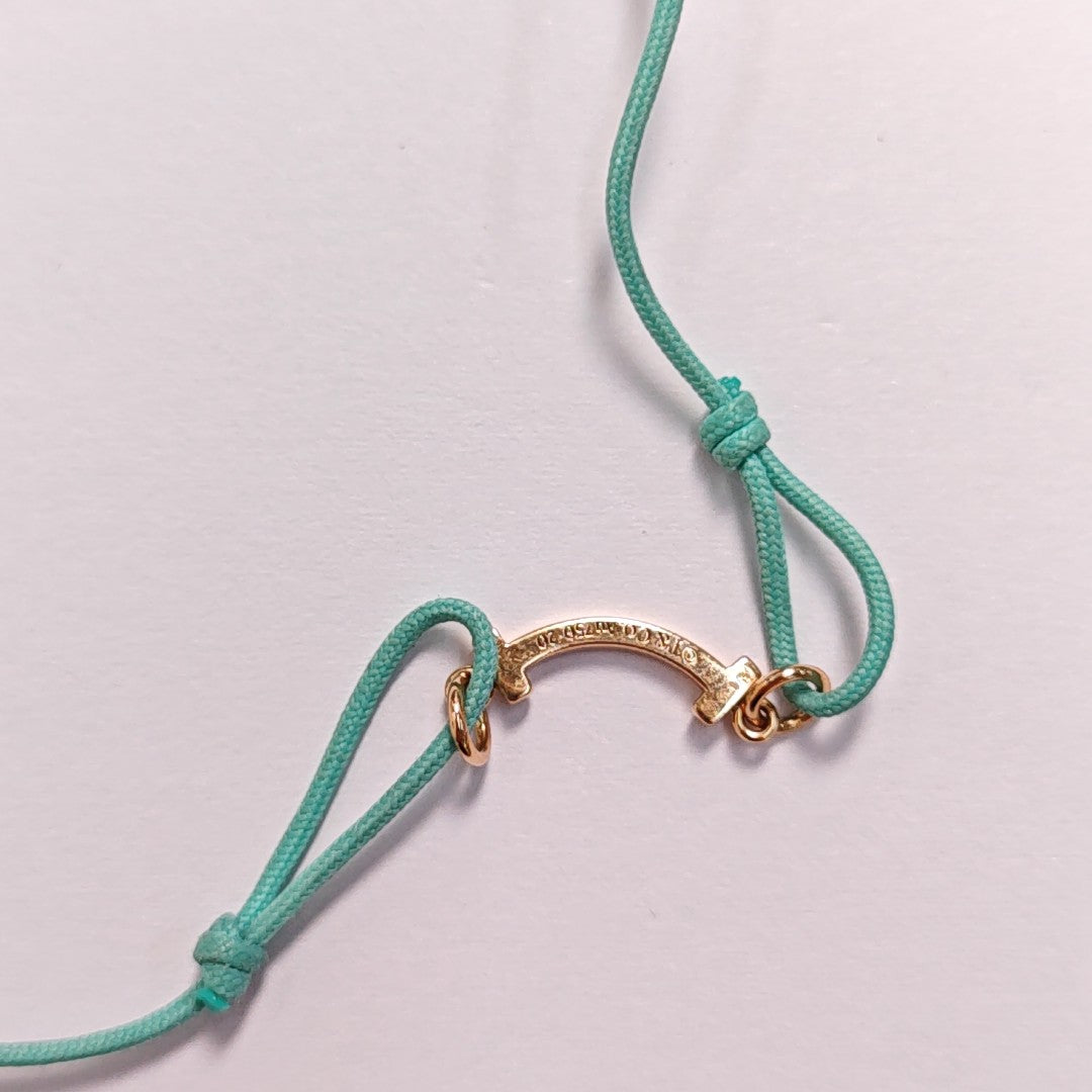 Tiffany T 18k Rose Gold Blue Bracelet