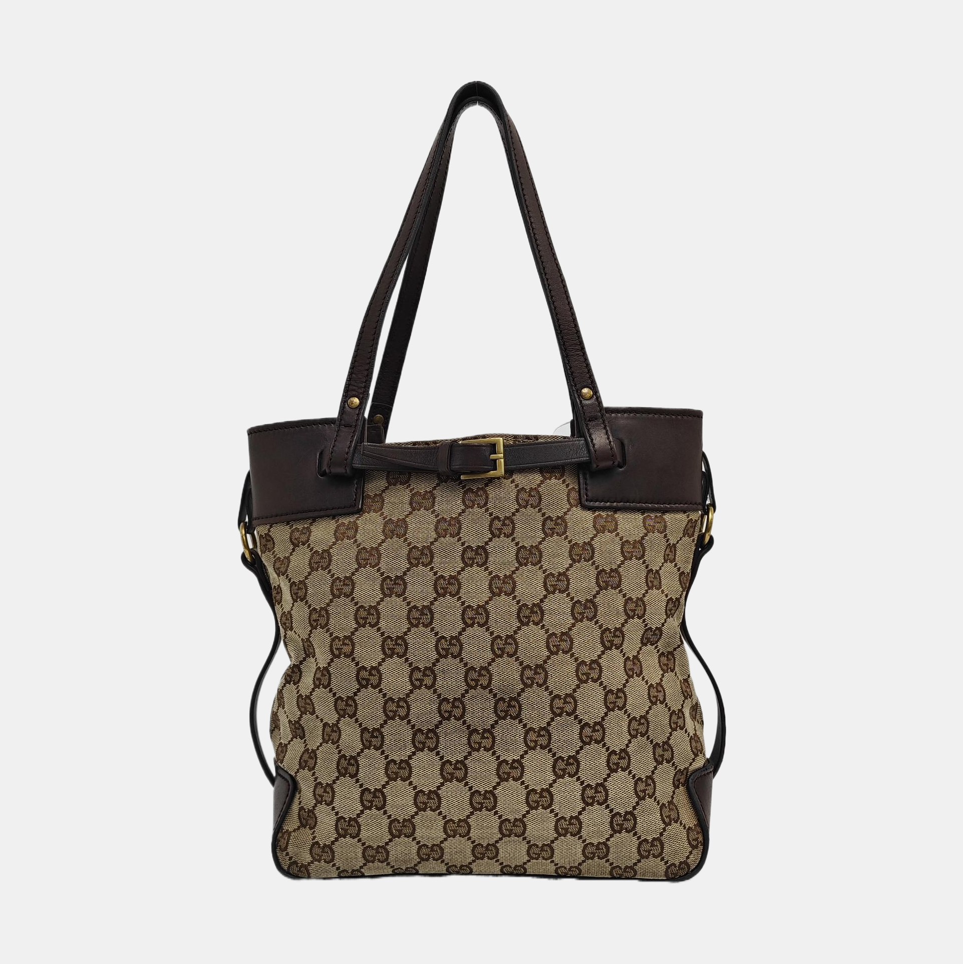 Monogram Canvas Tote Bag Brown