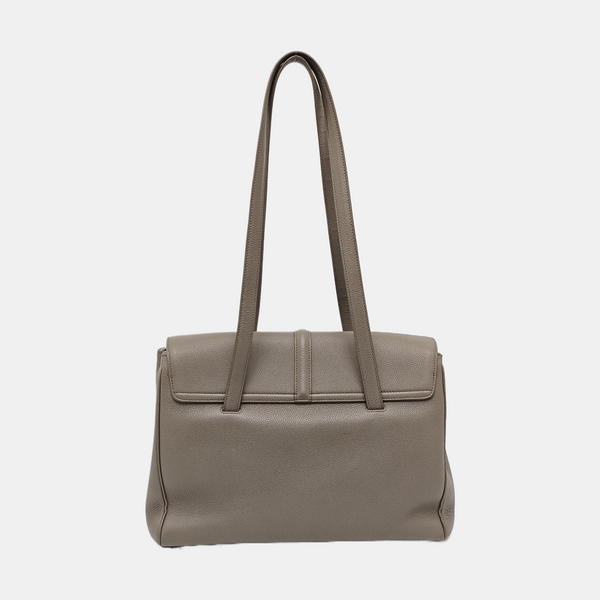 Authenticated pre-owned  16 Medium Calfskin Grey - Shoulder Bag at Looply