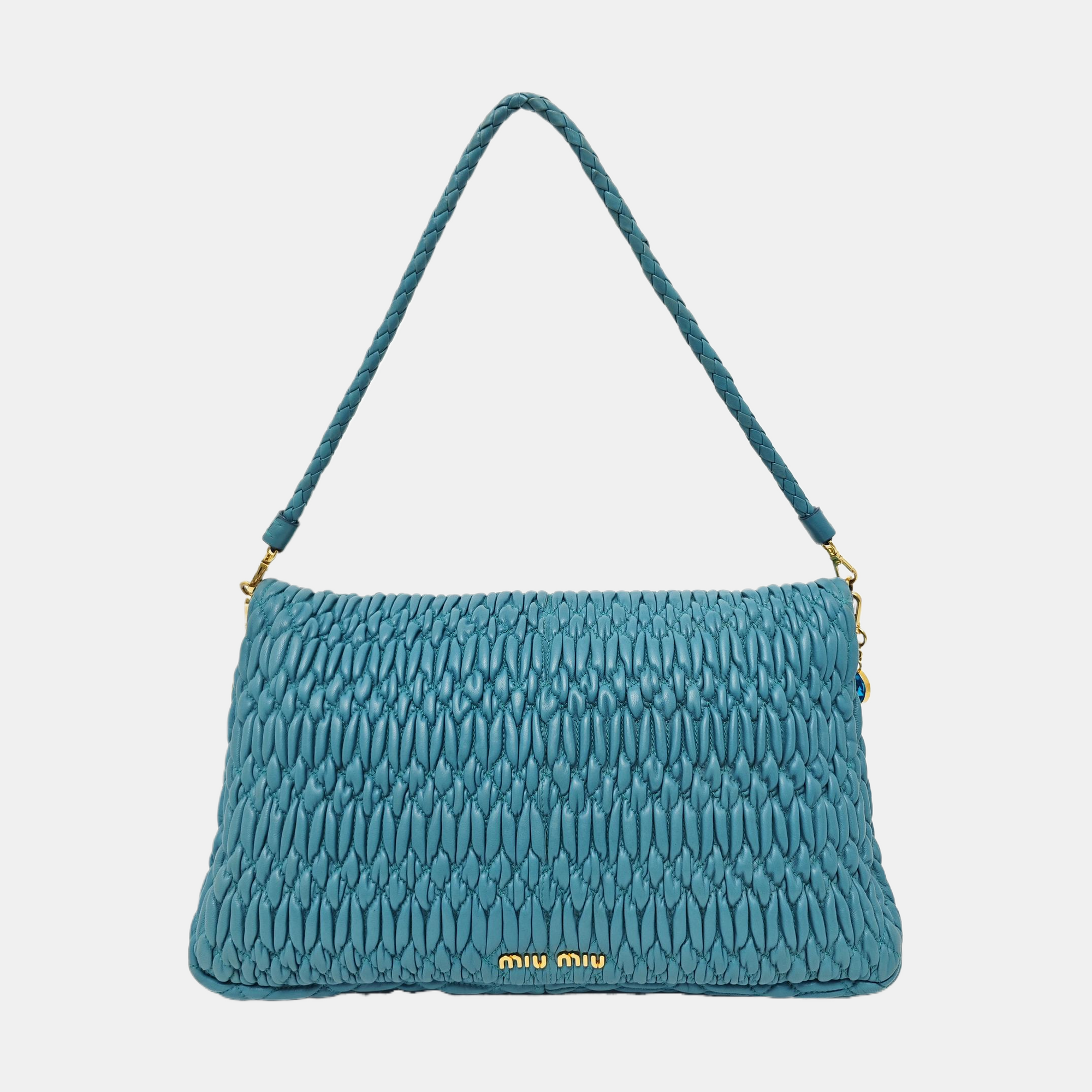 Crystal Quilted Lambskin Blue