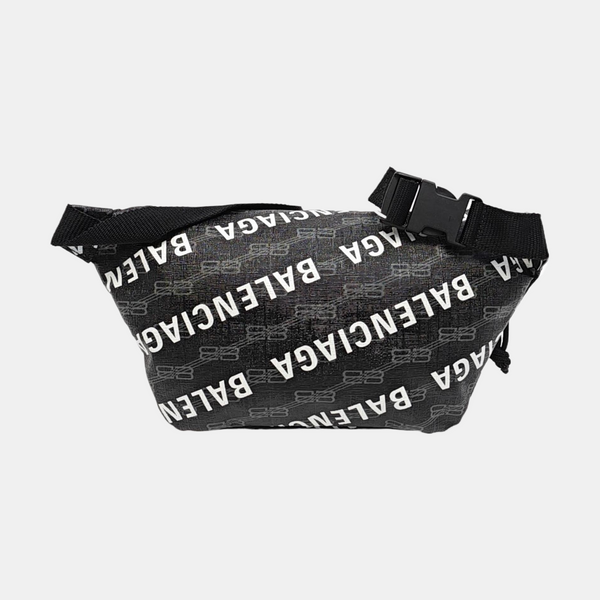 Coated Canvas Belt Bag Medium Black