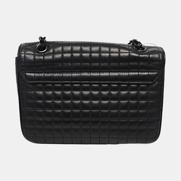 C Medium Quilted Calfskin Black