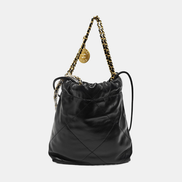 CHANEL 22 Mini Quilted Calfskin Black
