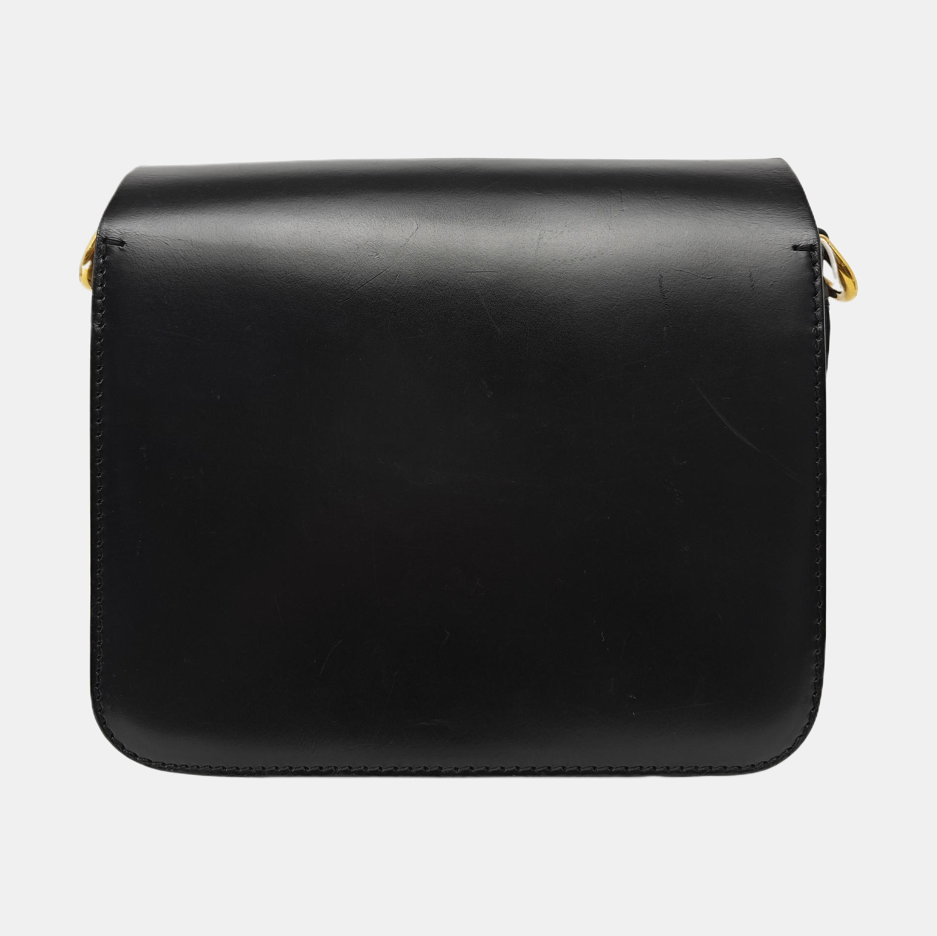 Square Stone Calfskin Black